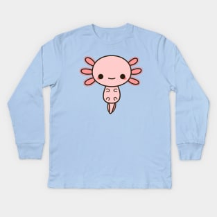 Kawaii axolotl Kids Long Sleeve T-Shirt